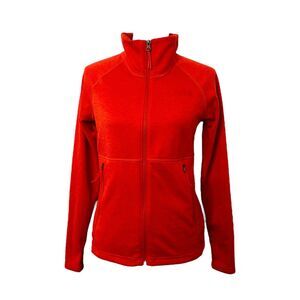 North Face Women’s Track Jacket Salmon Pink High Neck Full Zip Size Small